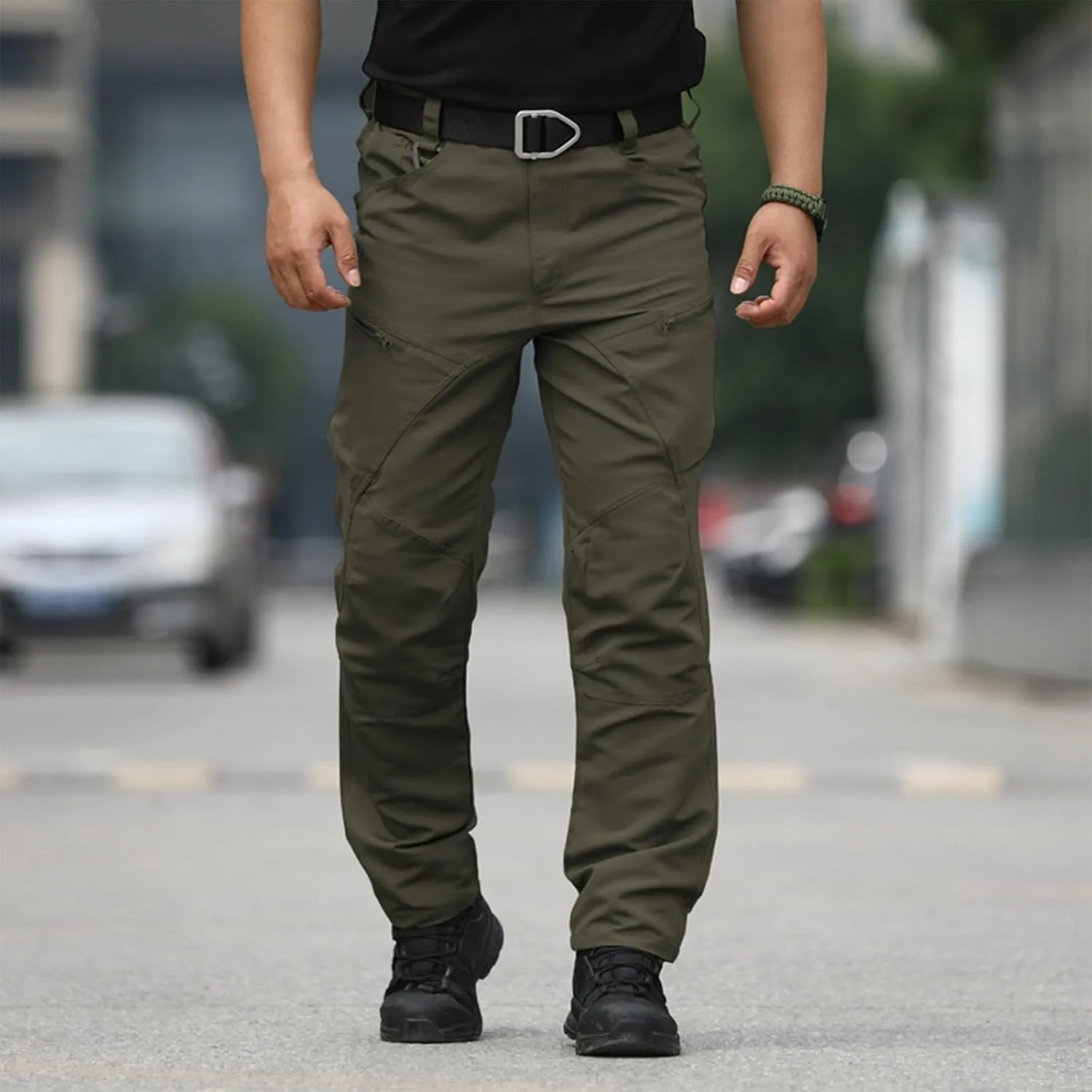 Work Pants for Men Stretch Hunting Resistant Lightweight Cargo Pants Multi-Pocket Classic Flexcamo Hiking Pants