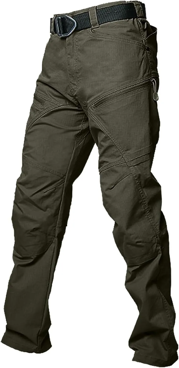 Work Pants for Men Stretch Hunting Resistant Lightweight Cargo Pants Multi-Pocket Classic Flexcamo Hiking Pants
