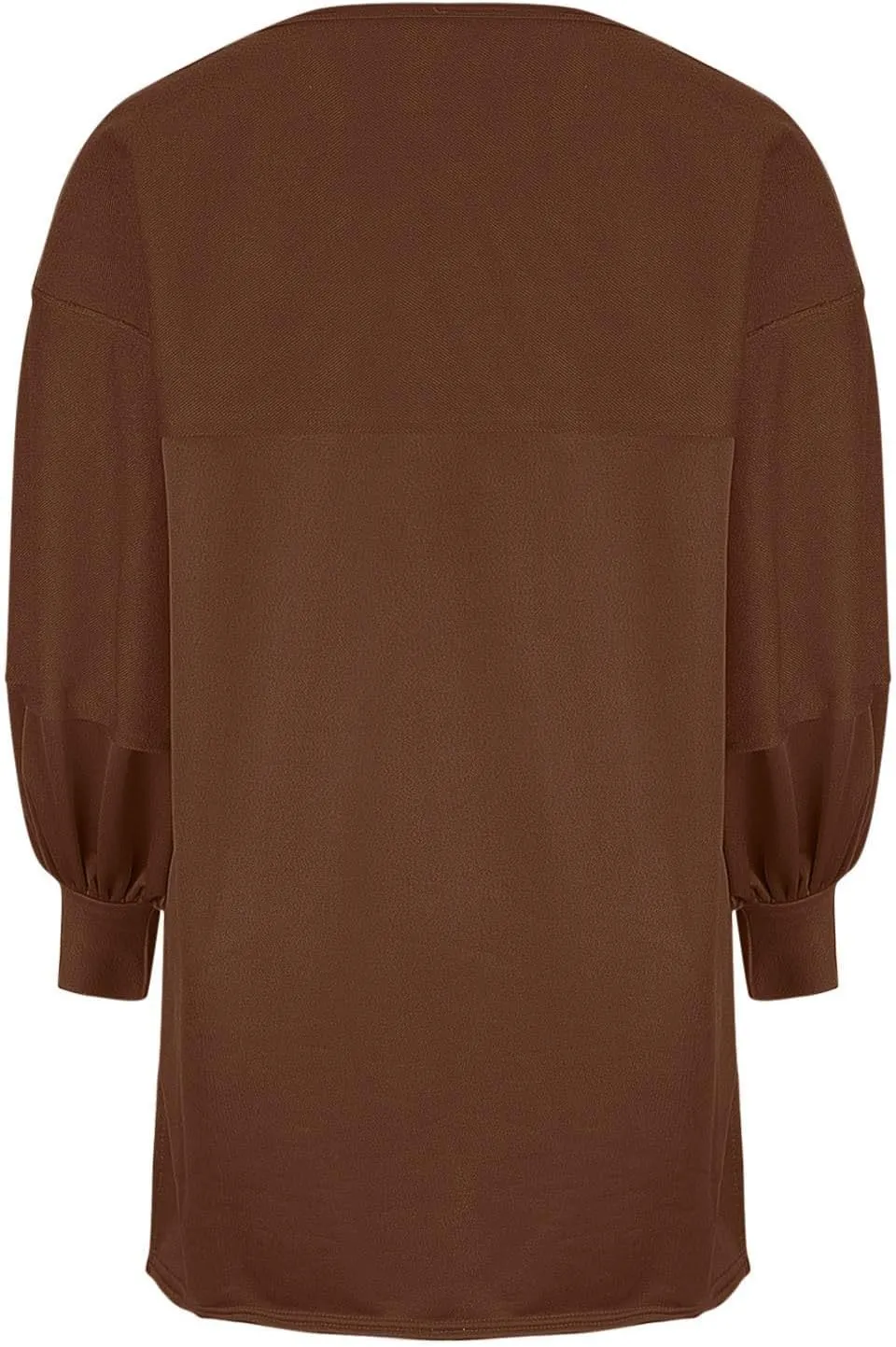 WYTong Summer Dresses for Women 2025 Casual Loose Long Sleeve Dresses Casual Ruffle A Line Swing Short Dresses