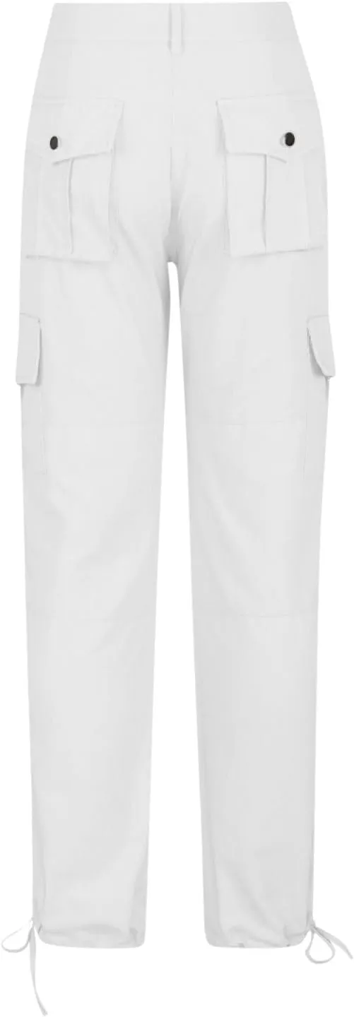 yardsong Multi-Pocket Outdoor Camping Hiking Cargo Pants Women's Low Rise Stretch Tactical Tapered Pants