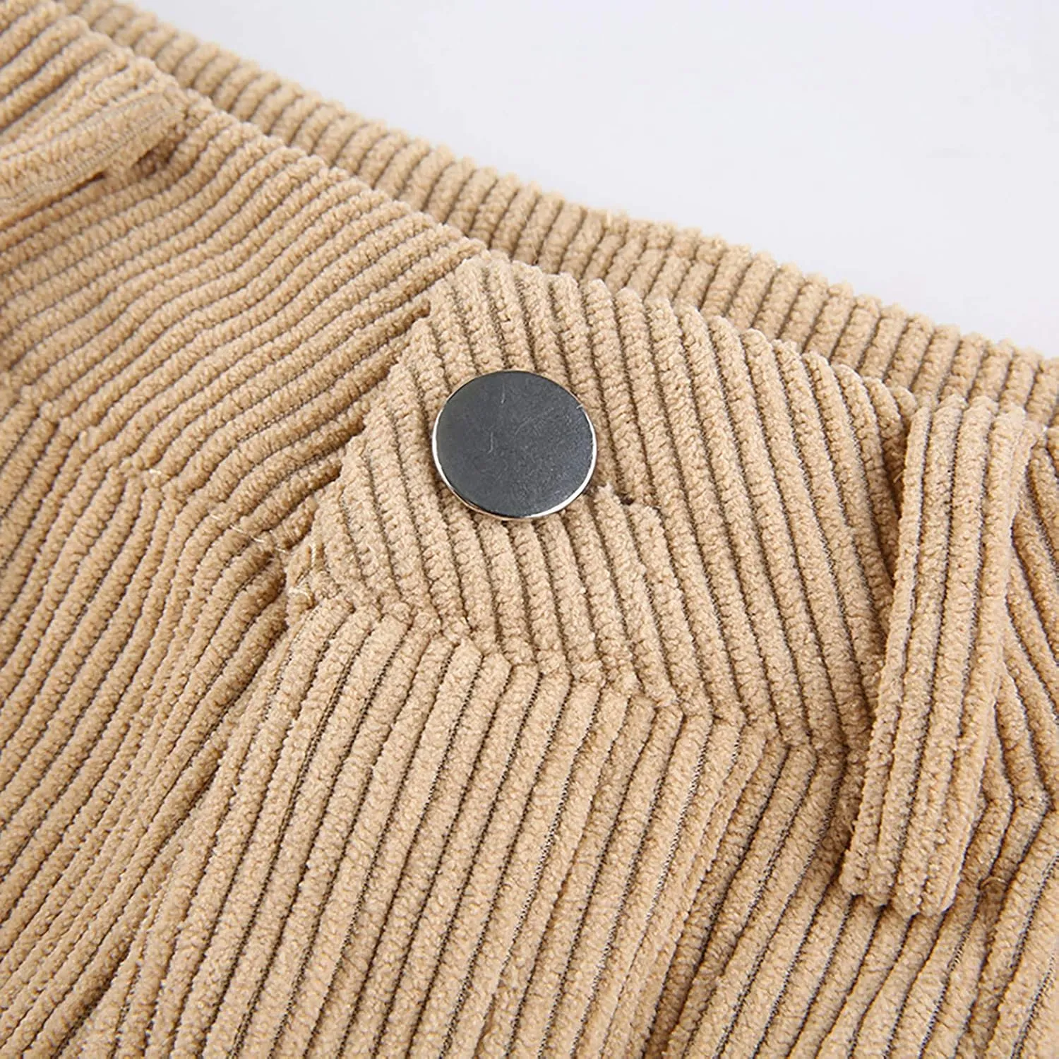 YOLAI Women Corduroy Wide Leg Pants High Waist Straight Leg Trousers Autumn Winter Casual Business Work Trousers