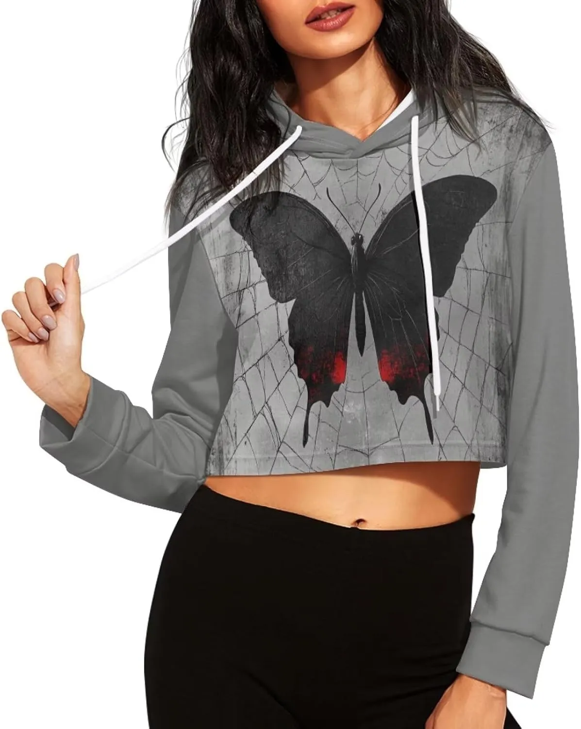 Ystardream Girl's Casual Sweatshirts Long Sleeve Crop Top Hoodies for Women