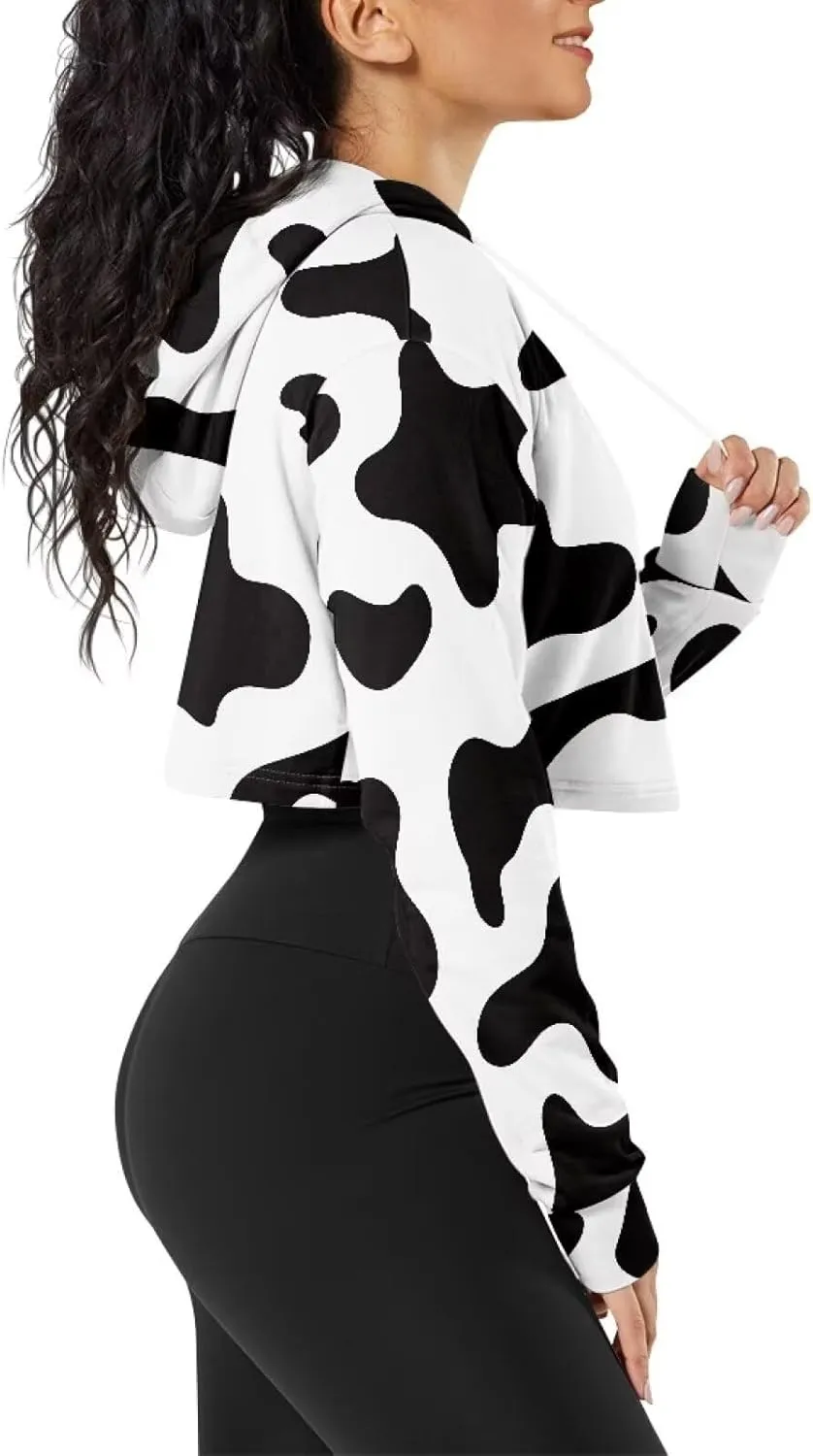 Ystardream Girl's Casual Sweatshirts Long Sleeve Crop Top Hoodies for Women