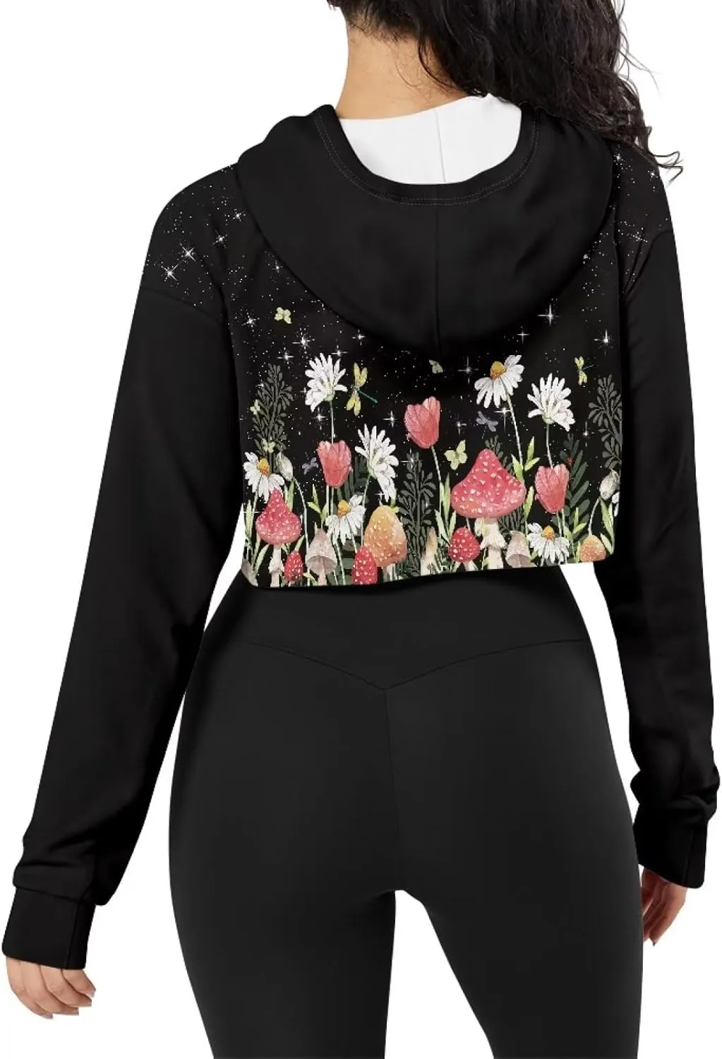 Ystardream Girl's Casual Sweatshirts Long Sleeve Crop Top Hoodies for Women