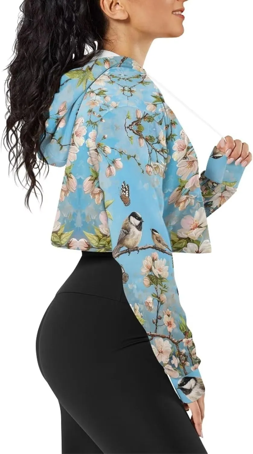 Ystardream Girl's Casual Sweatshirts Long Sleeve Crop Top Hoodies for Women