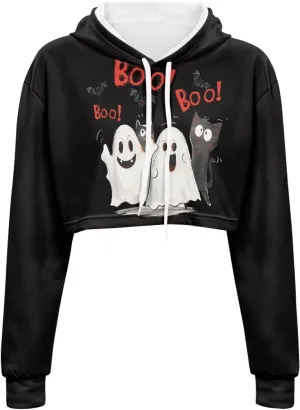 Ystardream Girl's Casual Sweatshirts Long Sleeve Crop Top Hoodies for Women