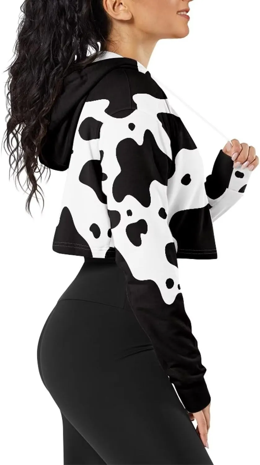 Ystardream Girl's Casual Sweatshirts Long Sleeve Crop Top Hoodies for Women